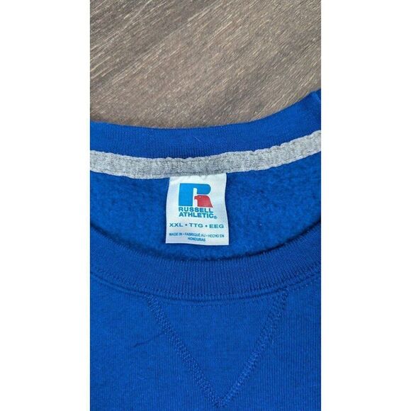 Russell Sweatshirt Size XXL Made In USA Vintage 90's Blue - Picture 3 of 3
